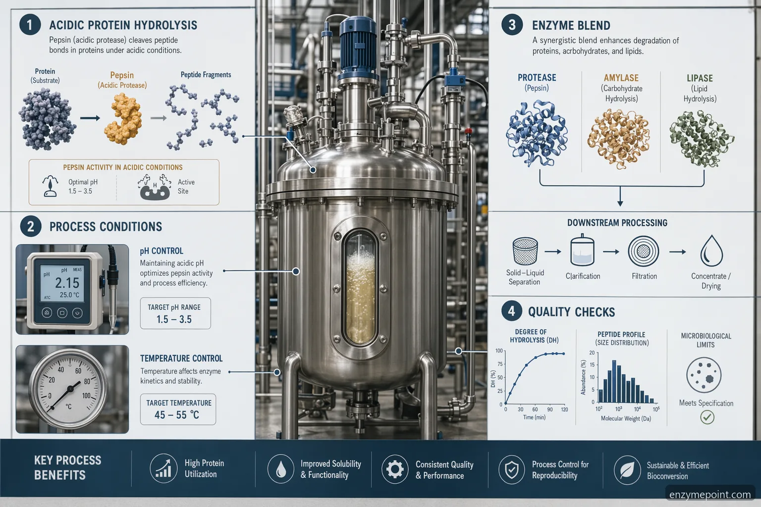 digestive enzyme formula containing pepsin protease amylase and lipase a pepsin hydrolysis workflow with pH and blend checks
